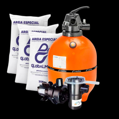 KIT FILTRO F 450 MOTOBOMBA NBFC-2 1/2CV NAUTILUS COM AREIA